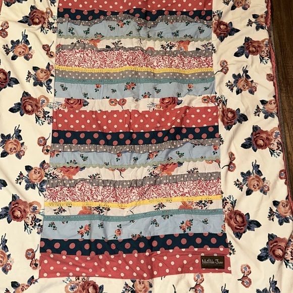 Matilda Jane Rock A Bye Blanket Crib Quilt  50" X 36" Floral Baby Bed‎ Comforter - Picture 3 of 4